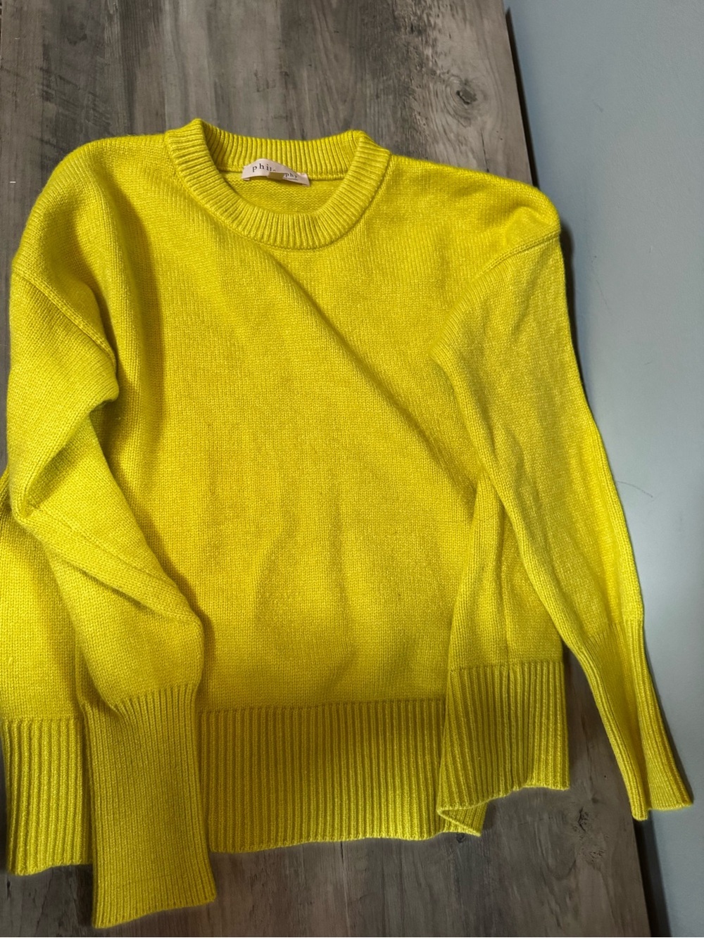 Philosophy Lemon Yellow Ribbed Knit Top - Picture 3 of 7